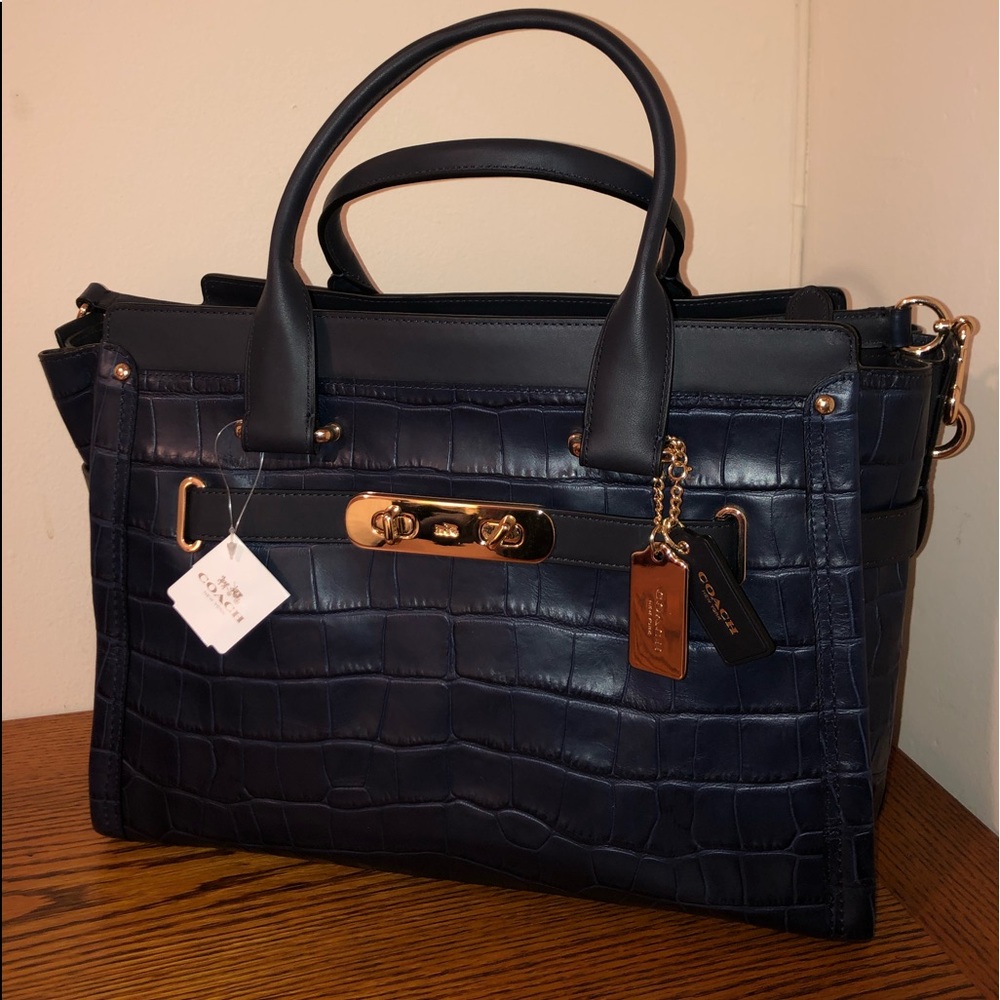 Navy Coach Handbag - Swagger 47